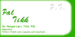 pal tikk business card